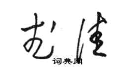 骆恒光武佳草书个性签名怎么写