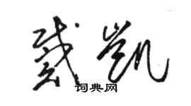 骆恒光戴凯草书个性签名怎么写