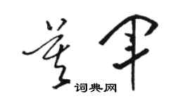 骆恒光莫军草书个性签名怎么写