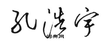 骆恒光孔浩宇草书个性签名怎么写