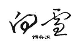 骆恒光向雪草书个性签名怎么写