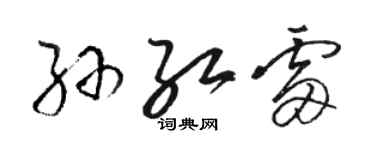 骆恒光孙红雷草书个性签名怎么写