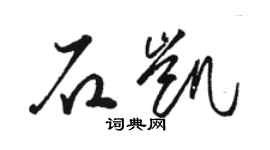 骆恒光石凯草书个性签名怎么写