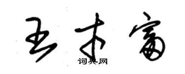 朱锡荣王才富草书个性签名怎么写