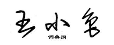 朱锡荣王小鲁草书个性签名怎么写