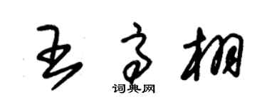 朱锡荣王高栩草书个性签名怎么写
