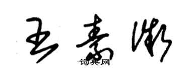 朱锡荣王素微草书个性签名怎么写