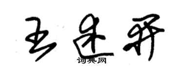 朱锡荣王述开草书个性签名怎么写