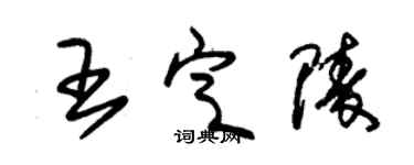 朱锡荣王定陵草书个性签名怎么写