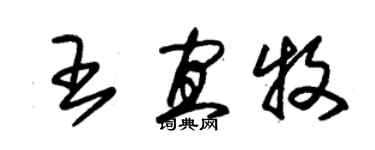 朱锡荣王宜牧草书个性签名怎么写