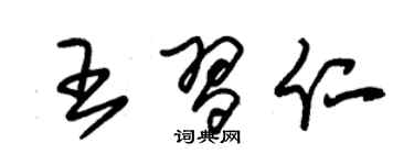 朱锡荣王习仁草书个性签名怎么写