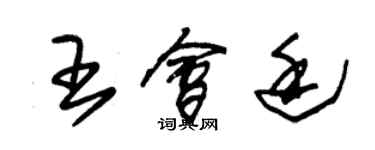 朱锡荣王会廷草书个性签名怎么写