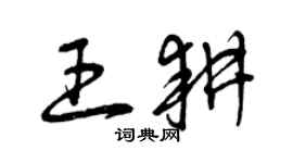 曾庆福王耕草书个性签名怎么写