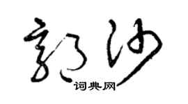 曾庆福郭沙草书个性签名怎么写