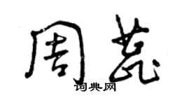 曾庆福周蕊草书个性签名怎么写