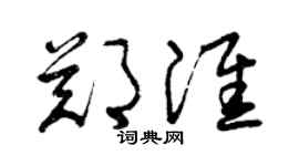 曾庆福郑淮草书个性签名怎么写