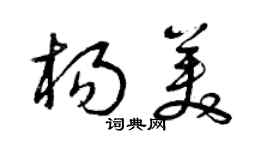 曾庆福杨美草书个性签名怎么写