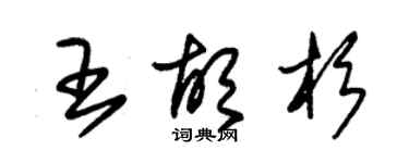 朱锡荣王胡杉草书个性签名怎么写