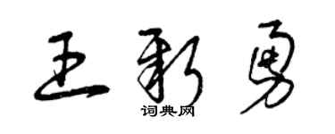 曾庆福王新勇草书个性签名怎么写