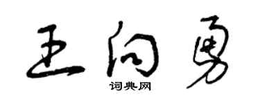 曾庆福王向勇草书个性签名怎么写