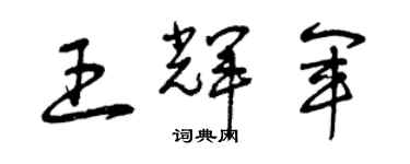 曾庆福王辉军草书个性签名怎么写
