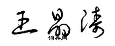曾庆福王晶涛草书个性签名怎么写