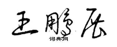 曾庆福王鹏展草书个性签名怎么写