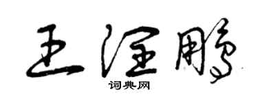 曾庆福王润鹏草书个性签名怎么写