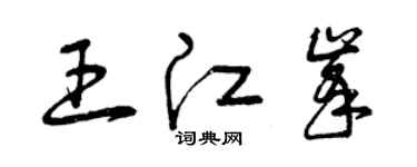 曾庆福王江峰草书个性签名怎么写