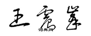 曾庆福王震峰草书个性签名怎么写