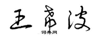 曾庆福王希波草书个性签名怎么写