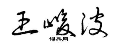 曾庆福王峻波草书个性签名怎么写