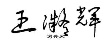 曾庆福王凝辉草书个性签名怎么写