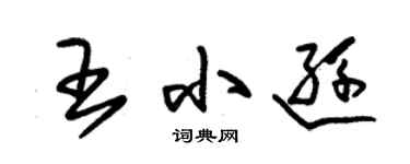 朱锡荣王小逊草书个性签名怎么写