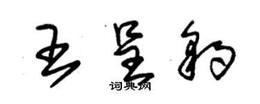 朱锡荣王呈豹草书个性签名怎么写