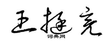 曾庆福王挺亮草书个性签名怎么写
