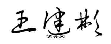 曾庆福王健彬草书个性签名怎么写