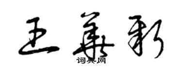 曾庆福王华新草书个性签名怎么写