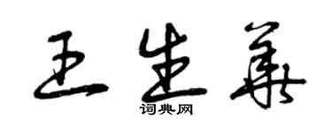 曾庆福王生华草书个性签名怎么写