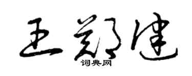 曾庆福王郑健草书个性签名怎么写