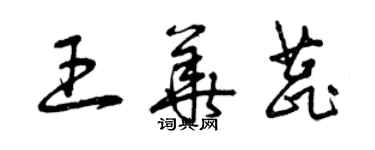 曾庆福王华蕊草书个性签名怎么写