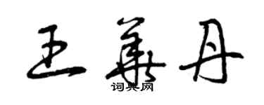 曾庆福王华丹草书个性签名怎么写