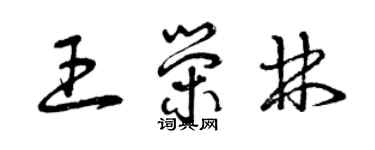曾庆福王荣林草书个性签名怎么写