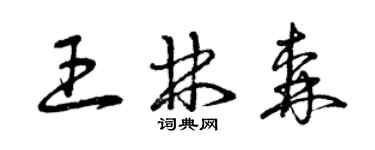 曾庆福王林森草书个性签名怎么写