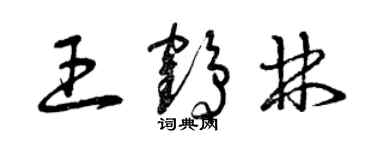 曾庆福王鹤林草书个性签名怎么写