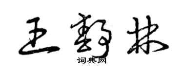 曾庆福王静林草书个性签名怎么写