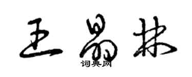 曾庆福王晶林草书个性签名怎么写