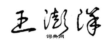 曾庆福王澎洋草书个性签名怎么写