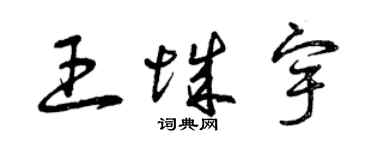 曾庆福王城宇草书个性签名怎么写