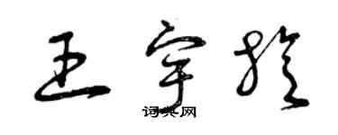 曾庆福王宇旋草书个性签名怎么写